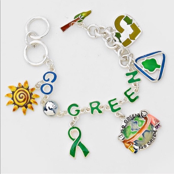 Go Green Recycle Charm Bracelet - Picture 2 of 3